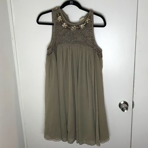 Anthropologie mini A-lie dress w/ beaded neckline